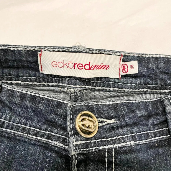 Ecko Red Denim Jeans Womens Size 7/8 Pants - Picture 3 of 14